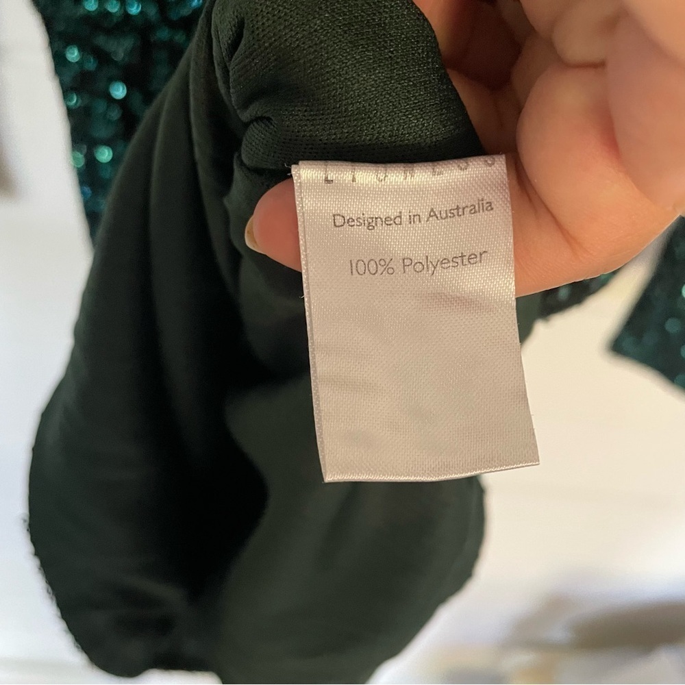 EUC Lioness Make Your Move Mini Dress in Emerald Green Sequin Size Small - Picture 11 of 13